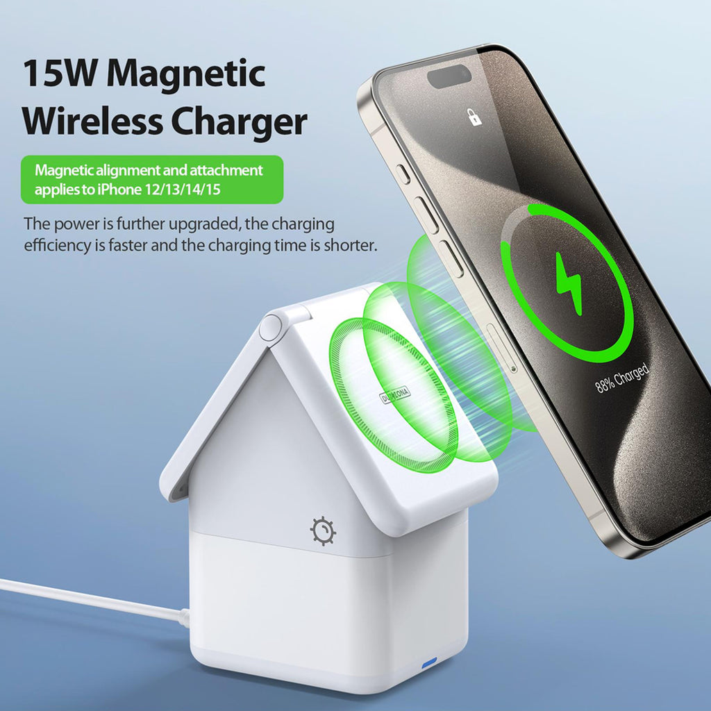 15W 4-in-1 Magnetic Wireless Charger by Duzzzona – W20