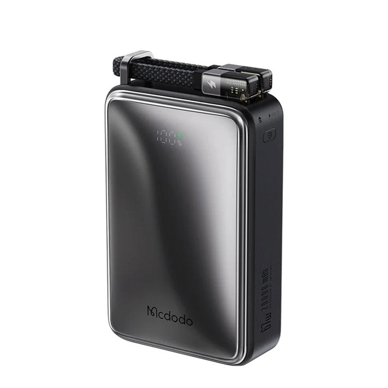 Mcdodo 67W 20,000 maH Power Bank with Built-in Cables, Digital Display, 2C+1A – MC4331
