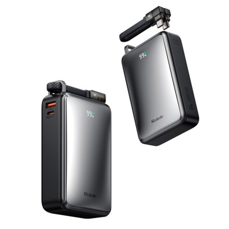 Mcdodo 67W 20,000 maH Power Bank with Built-in Cables, Digital Display, 2C+1A – MC4331
