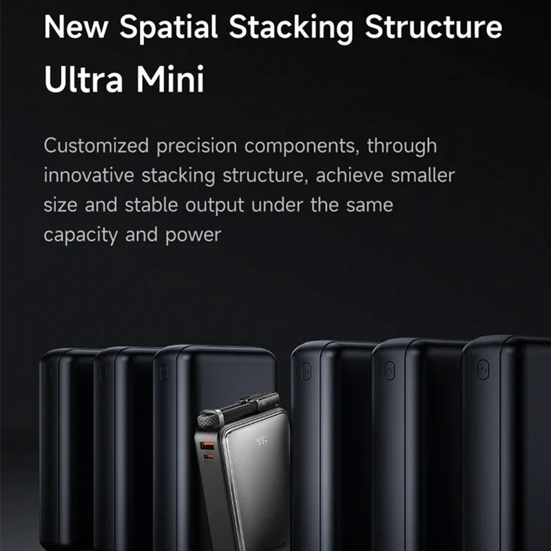 Mcdodo 67W 20,000 maH Power Bank with Built-in Cables, Digital Display, 2C+1A – MC4331