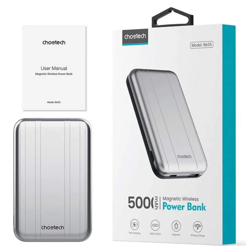 Choetech MagSafe Magnetic 10W 5000 mAh Mini Power Bank – B655
