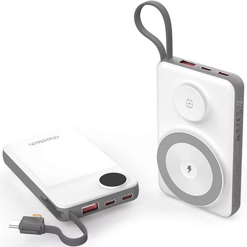 Choetech 10,000 mAh 2-in-1 MagSafe Wireless Power Bank with Apple watch Charger