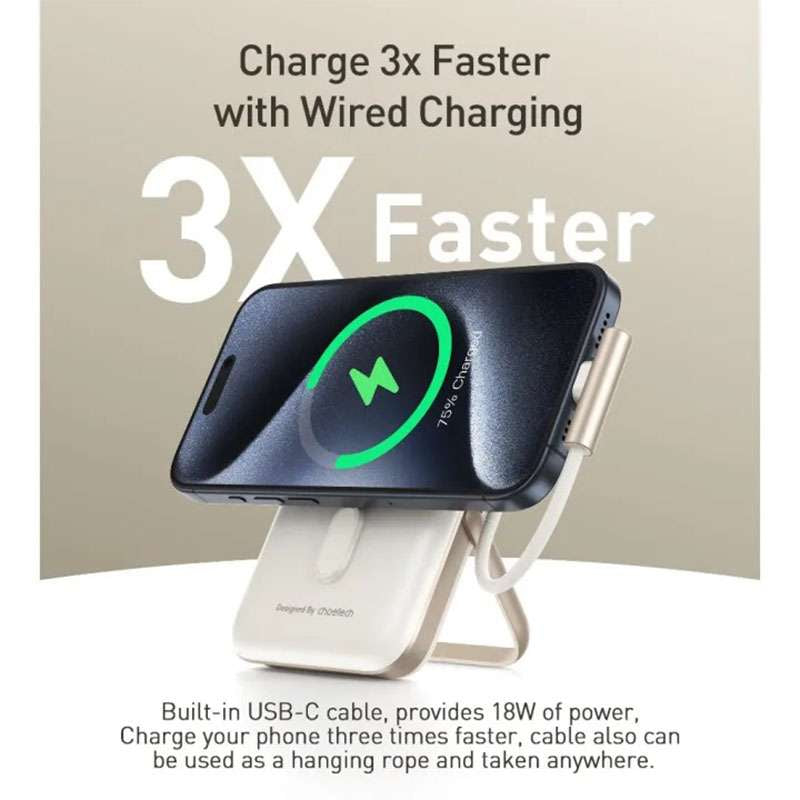 Choetech 10000mah 20W MagSafe Powerbank with USB-C Cable & Power Display