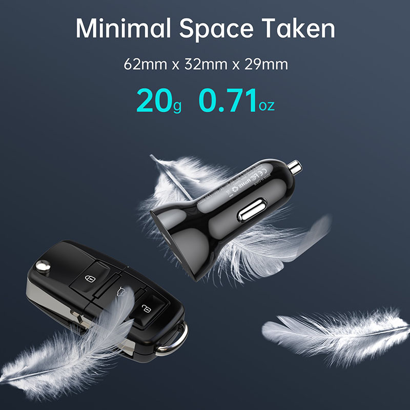 Choetech Dual USB-C Ports PD 40W Fast Car Charger