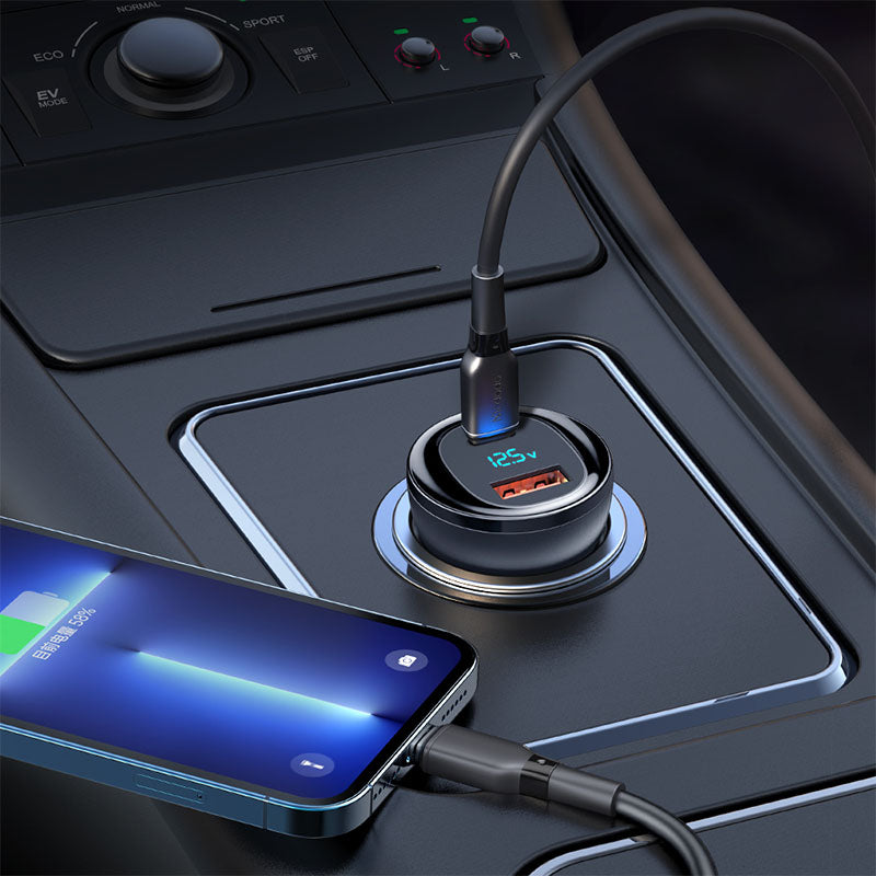 Mcdodo 95W USB-A + USB-C Dual-Ports Car Charger with Digital Display
