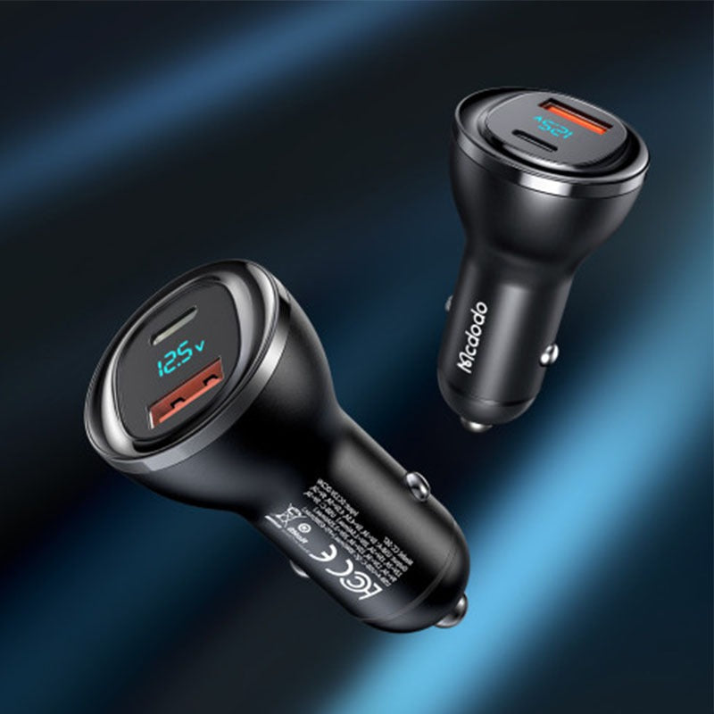 Mcdodo 95W USB-A + USB-C Dual-Ports Car Charger with Digital Display