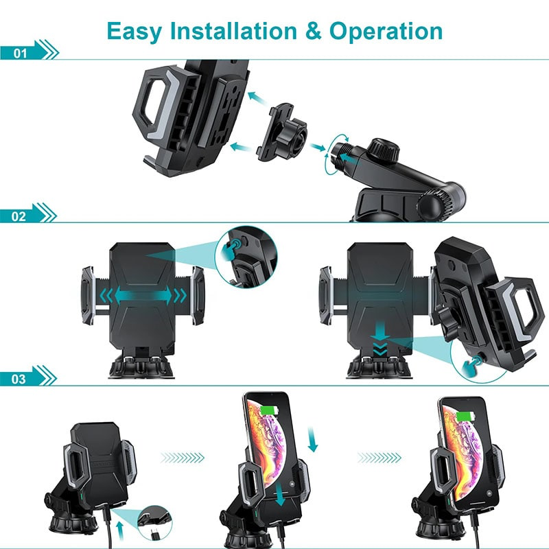 Choetech 15W Fast Wireless Car Charger