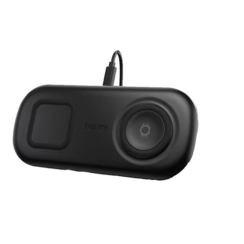CHOETECH 2 In 1 Wireless Charger, 10W Max Wireless Charging Pad For Phones and Galaxy Watch