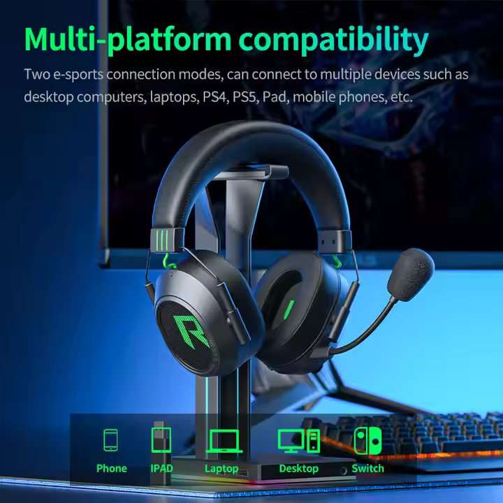 PLEXTONE G810 Wireless Gaming Headset 2.4GHz Bluetooth USB Gaming Headphones for PS5, PS4, PC, Switch, Mobile Phone , Xbox