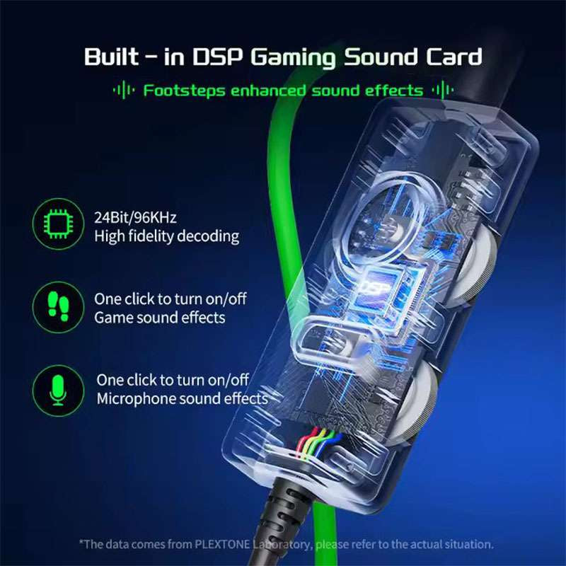 PLEXTONE G810 Gaming Headphones with Sound Card, Mic Wired Gaming Headset For PS4, PS5, Nintend Switch, Xbox, PC, Phones