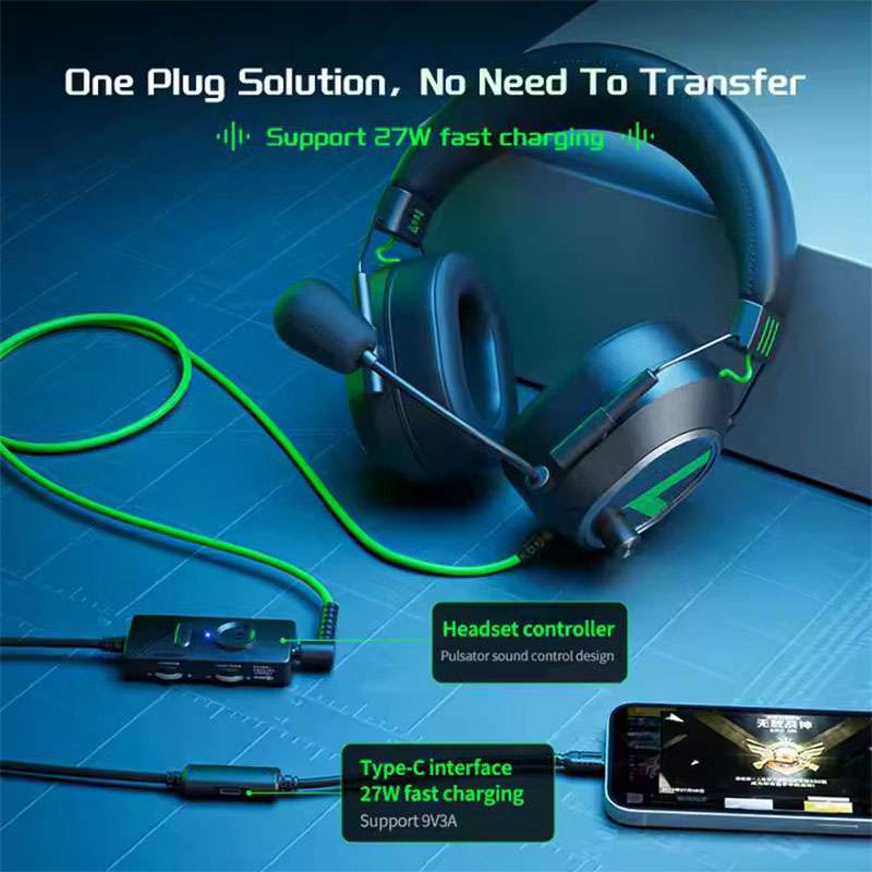 PLEXTONE G810 Gaming Headphones with Sound Card, Mic Wired Gaming Headset For PS4, PS5, Nintend Switch, Xbox, PC, Phones