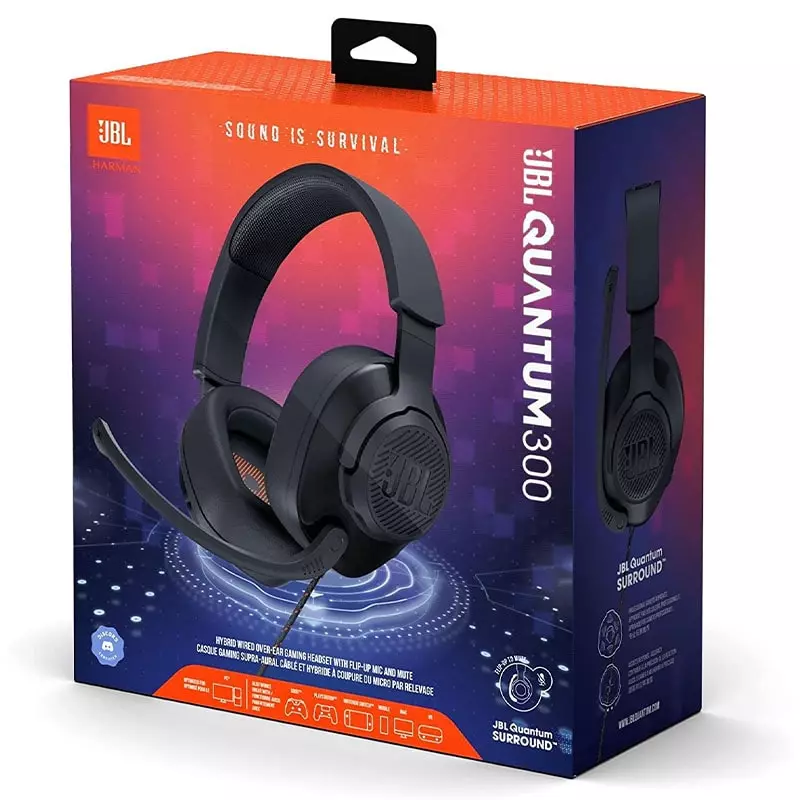 JBL Quantum 300 – Wired Over-Ear Gaming Headphones with JBL Quantum Engine Software
