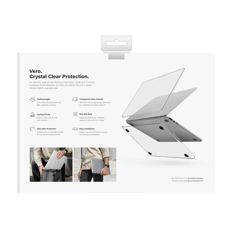 UNIQ Vero Series Case for MacBook Air 13″ (M2-M4) (2022) – Clear