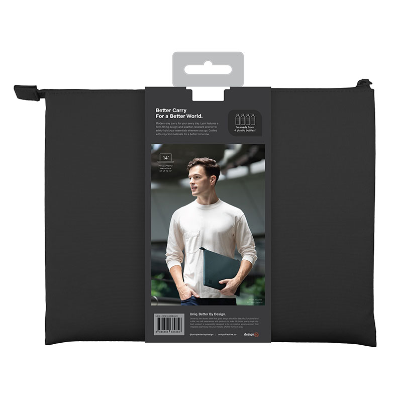 Uniq Lyon Snug-Fit Protective Sleeve for Laptops & iPads (Fits upto 16”) – Midnight