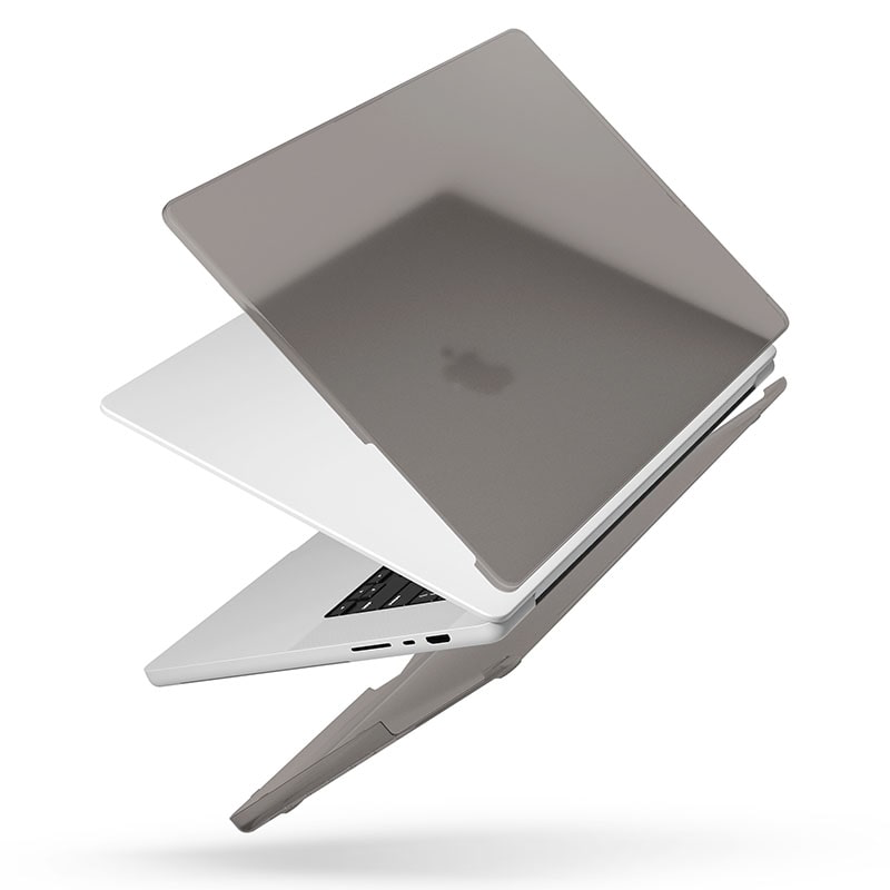 UNIQ CLARO Ultra Thin Sleek Protection for MacBook Pro 14″ Case – Smoke (Matte Grey)