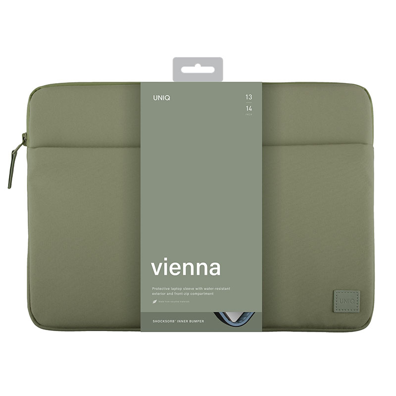 Uniq Vienna Fabric Protective Laptop Sleeve (Fits upto 14” Devices) – Laurel Green