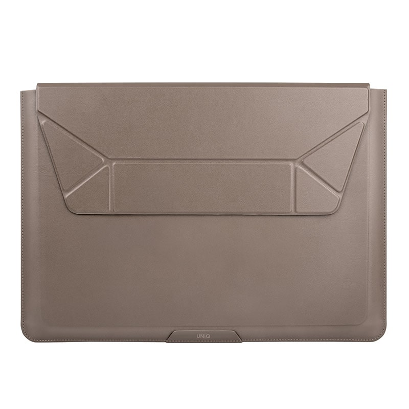 UNIQ Oslo 2in1 Laptop Sleeve & Stand Fits up to 14″ Devices – Stone (Grey)