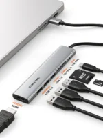 Ultra Slim Aluminum Multiport 7 IN 1 USB-C Hub for Macbook - Image 2